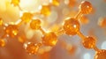 Molecular Structure of Lipid-Soluble Ascorbate Compounds in Detail Royalty Free Stock Photo
