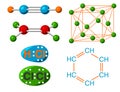 Molecular structure medical evolution life biotechnology microbiology formula illustration.