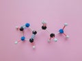 Molecular structure model of histamine molecule, it is known for its role in causing allergy symptoms Royalty Free Stock Photo