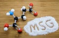 Molecular structure of Monosodium glutamate (MSG) Royalty Free Stock Photo