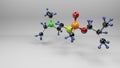 VR poison 3D molecule illustration.