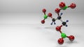 Nitroglycerin molecule structure illustration.