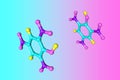 Molecular structure of picric acid or trinitrophenol, a yellow solid that used as antiseptic, in explosives, matches