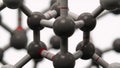 Molecular structure of propylene glycol E1520 visualized as a detailed 3D image viewed through a microscope