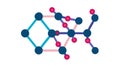 Molecular Structure Scientific Network Biology Chemistry Technology, vector design Generative AI Royalty Free Stock Photo