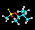 Molecular structure of soman on black Royalty Free Stock Photo