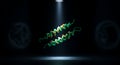 Molecular structure under spotlight illumination Royalty Free Stock Photo