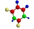 Molecular structure of uracil Royalty Free Stock Photo