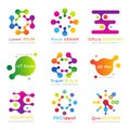 Molecular vector business logo set