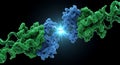 Molecular visualization of the TRUL protein interaction Royalty Free Stock Photo