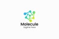 Modern Molecular Science Logo Innovation, Technology, Laboratory and Medical Royalty Free Stock Photo