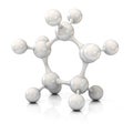 Molecule abstract stucture 3d illustration Royalty Free Stock Photo