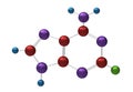 Molecule of adenine