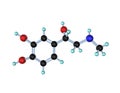 Molecule Adrenaline 3D