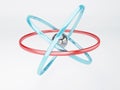 Molecule, atom on white background Royalty Free Stock Photo
