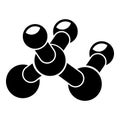 Molecule bio icon, simple black style Royalty Free Stock Photo