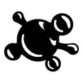 Molecule biology icon, simple black style Royalty Free Stock Photo