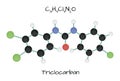 Molecule C13H9Cl3N2O Triclocarban