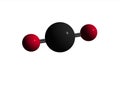 Molecule - Carbon Dioxide -CO2 (Isolated, White Background) Royalty Free Stock Photo