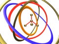Molecule in the centre of orbits