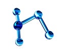 Molecule for chemistry. 3d render on a white background Royalty Free Stock Photo