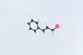 Molecule of cinnamyl alcohol, isolated molecular model. 3D rendering Royalty Free Stock Photo