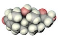 Molecule of cortisol hormone