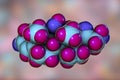 Molecule of cortisol hormone