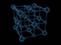 Molecule. Crystal lattice. Royalty Free Stock Photo
