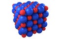 Molecule cubic crystal structure