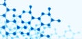 Molecule 3D illustration. Crystal lattice under a microscope. Cell membrane Medical background