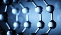 Molecule design blue background template Royalty Free Stock Photo