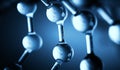 Molecule design blue background template Royalty Free Stock Photo