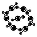 Molecule design icon, simple black style Royalty Free Stock Photo