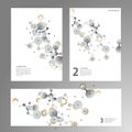 Molecule design for medicine, science, technology design. Vector shapes molecules concept Royalty Free Stock Photo