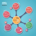 Molecule design vector infographic template for graphs, charts, diagrams and other infographics.