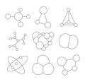 Molecule different shape. Coloring Page
