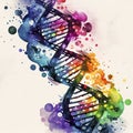 Molecule of DNA, generative ai illustration Royalty Free Stock Photo