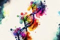 Molecule of DNA, generative ai illustration Royalty Free Stock Photo