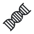 Molecule dna genetic laboratory science and research line style icon