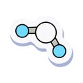 Molecule Doodle Sticker