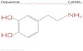 Molecule of Dopamine Royalty Free Stock Photo
