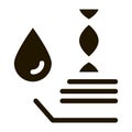 Molecule In Drop Water Biomaterial glyph icon