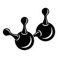 Molecule element icon, simple black style Royalty Free Stock Photo