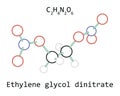 Molecule Ethylene glycol dinitrate C2H4N2O6