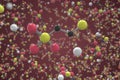 Molecule of generic mesna. Molecular model, science related 3d rendering
