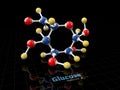 Molecule of glucose, molecular formula C6H12O6. 3d Illustration