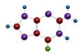 Molecule of guanine Royalty Free Stock Photo