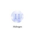 Molecule of Hidrogen. Chemical Element of the Periodic Table. Royalty Free Stock Photo