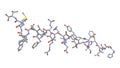 Molecule of the human hormone glucagon